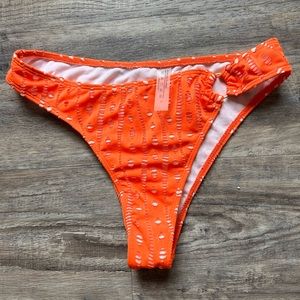 Brand new cute orange ring linked bikini cheeky bottom